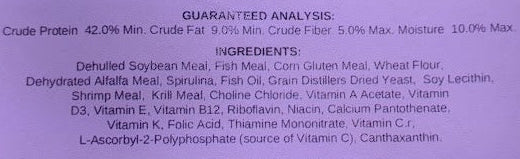 Premium Spirulina 2mm Food Pellets